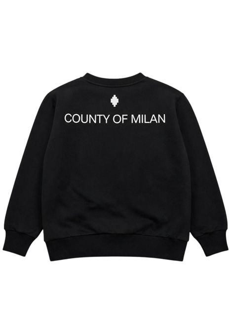 Black cotton sweatshirt for children MARCELO BURLON | BSW054NERO